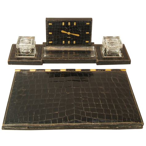 hermes leather desk set|hermes office desk accessories.